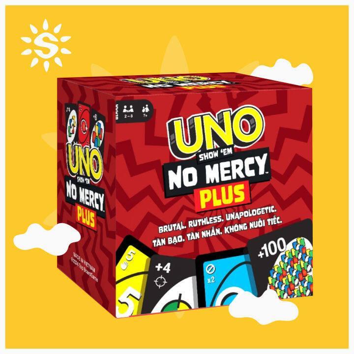 UNO card game - UNO NOMERCY PLUS Upgraded Game - 165-196 Cards with +10 Harsh Rules