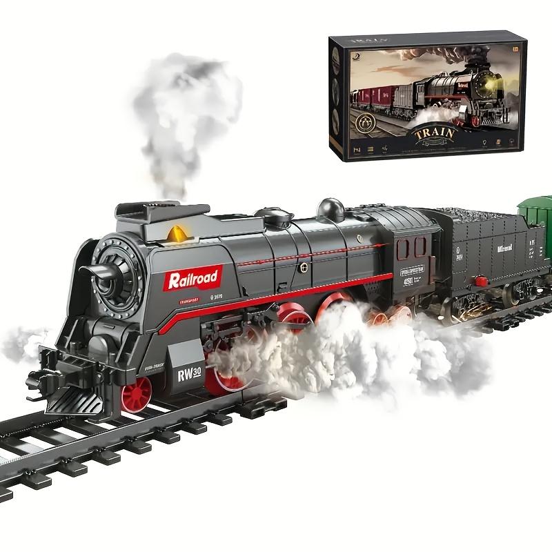 Christmas Train Set Train Toy With Light & Sound For Boys Girls, Train Toy Set Around Under The Christmas Tree Battery Powered Play Set Toy Smoke Christmas Birthday Gift For Kids Age 3 4 5 6 7 8+