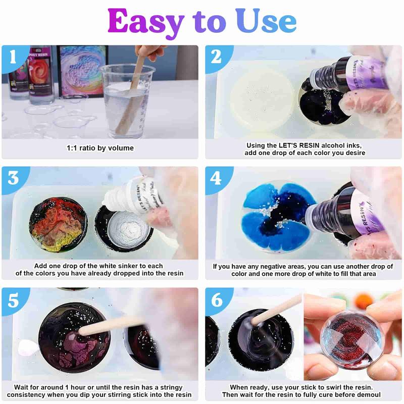 23oz Bubble Free Epoxy Resin, Crystal Clear Epoxy Resin for Jewelry, Art, Tumblers, Casting Resin with Resin Cup, Stir Stick - LET'S RESIN