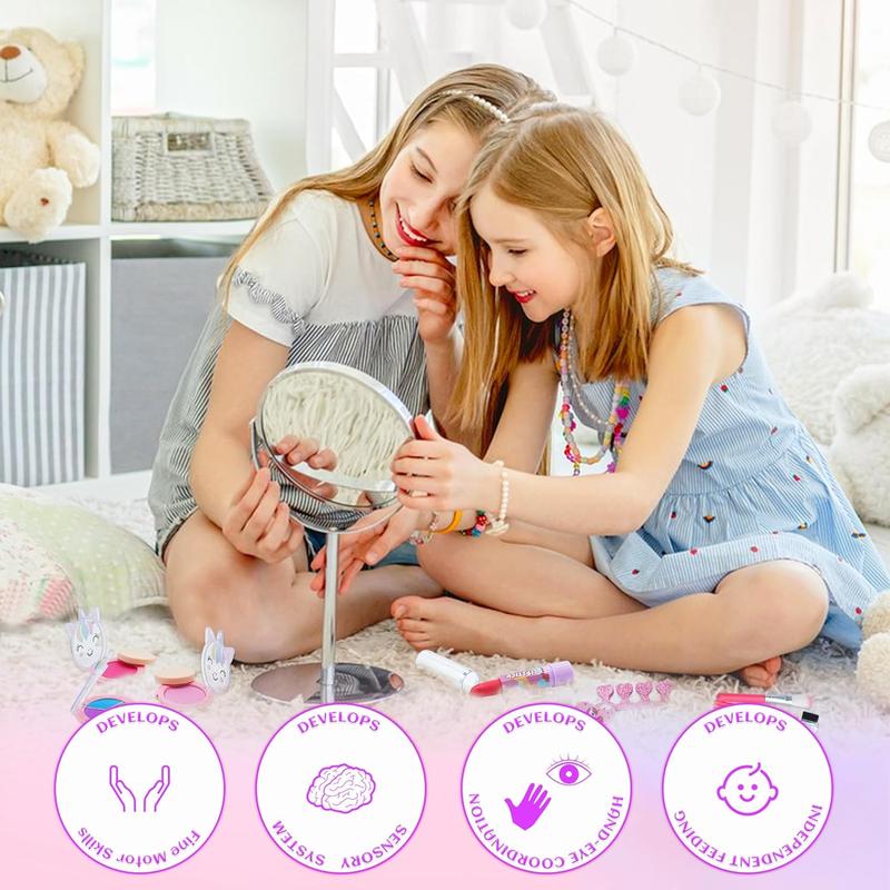 Kids Makeup Kit for Girl - Girl Toys, Little Girls Makeup Kit, Non-Toxic , Children Pretend Play Makeup Set Christmas gift