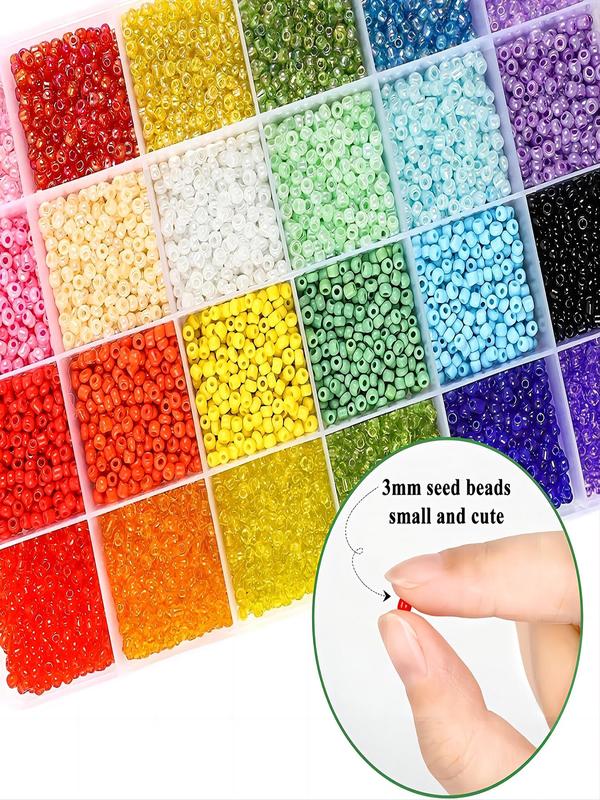 2 Box 11000pcs 3mm Glass Seed Bead & 1200pcs Letter Bead, DIY Jewelry Making Tool Kit For Necklace, Bracelet, Wristlet Keychain Making, Friendship Bracelet Making Tool Gift for Fall Outfits & Fall Freshness