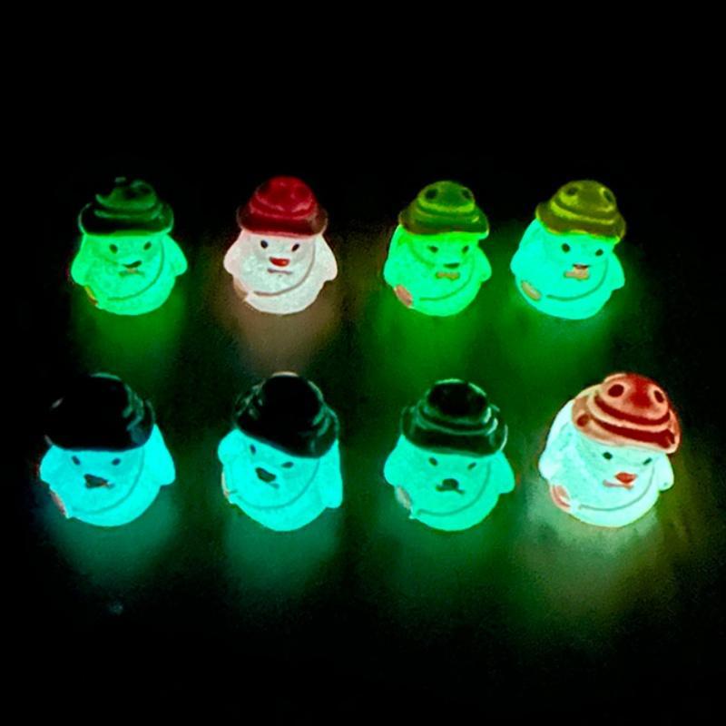 Random Color Luminous Duck Design Resin Ornament, 80pcs set Mini Cute Glow in The Dark Duck Decoration, DIY Decorative Accessories for Home & Garden & Car