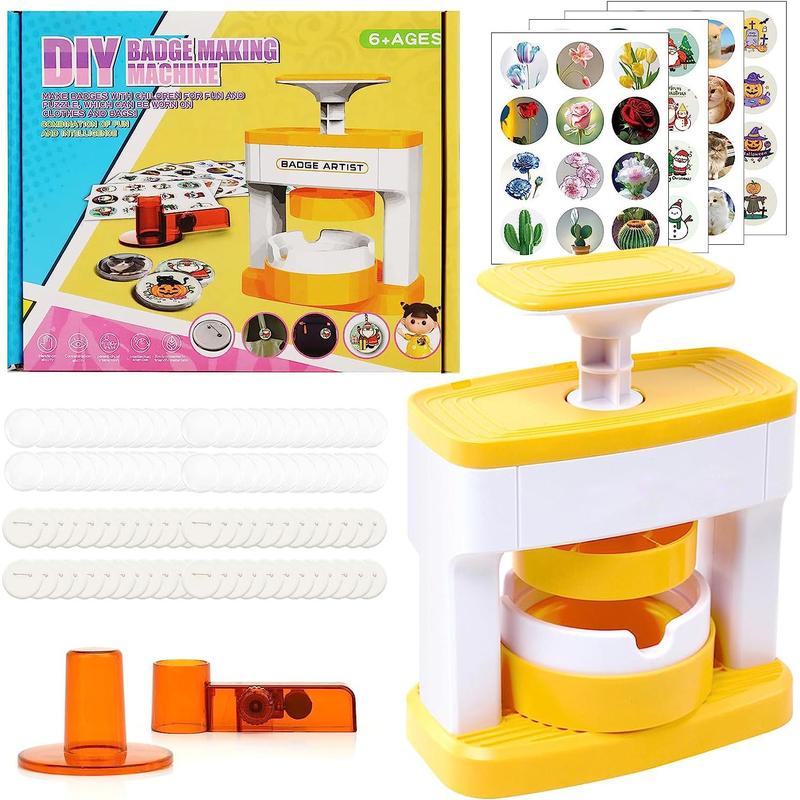 DIY Badge Making Machine, 1 Set Badge Making Kit, Cute Pattern Cartoon Pattern Badge Making Machine, Badge Making Machine For DIY Badge Making