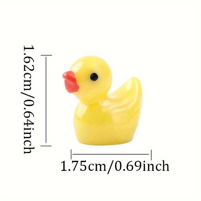 Random Color Mini Duck Ornaments, Micro Landscape Ornaments for Vase Filler Fish Tank Decor, DIY Handmade Resin Decorative Accessories