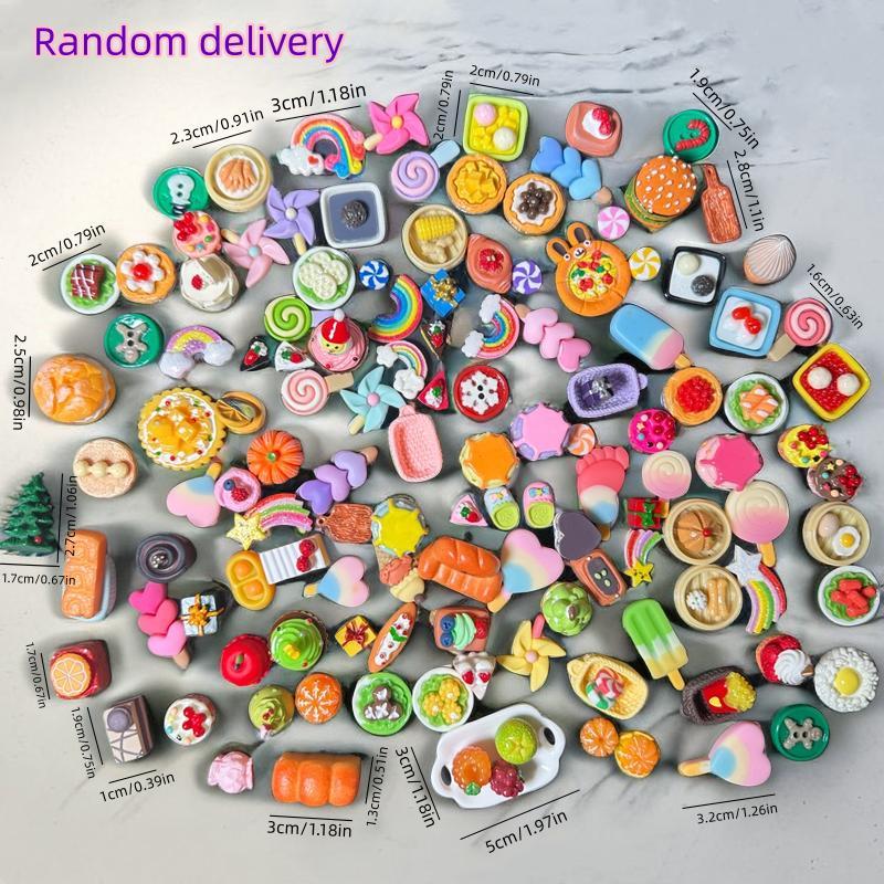 Random Simulated Food Toy, DIY Handmade Accessories, Decorative Playthings, Mini Food Game for Home Office Desktop Decoration