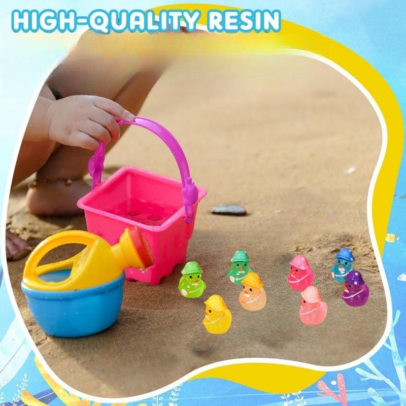 Random Color Luminous Duck Design Resin Ornament, 80pcs set Mini Cute Glow in The Dark Duck Decoration, DIY Decorative Accessories for Home & Garden & Car