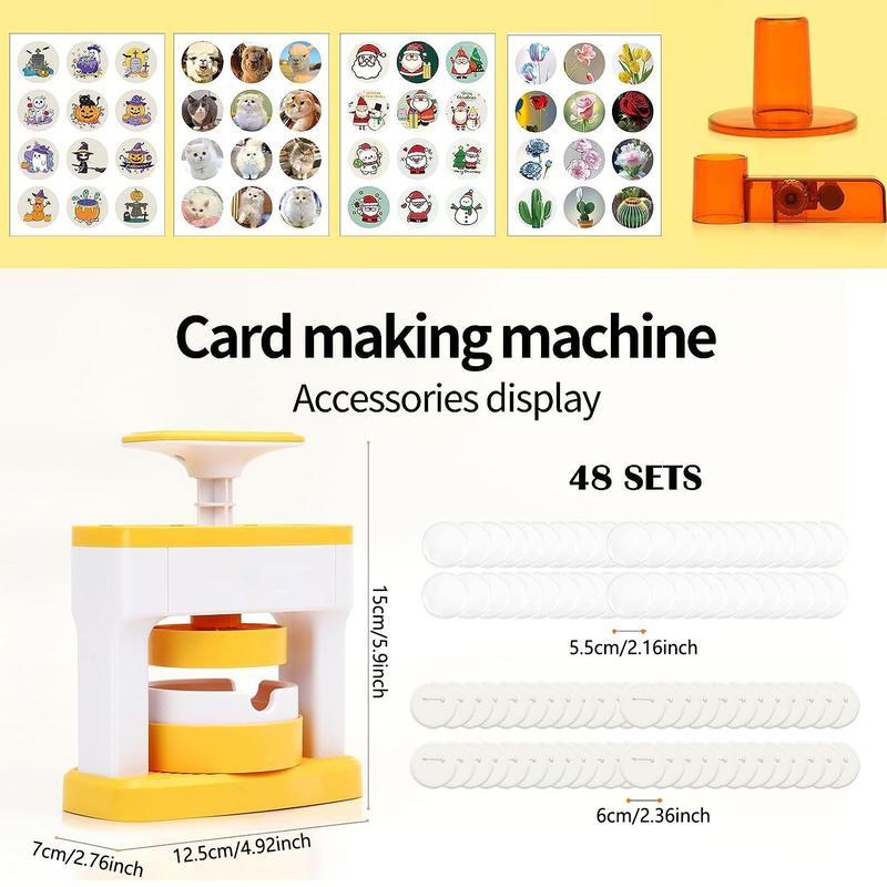 DIY Badge Making Machine, 1 Set Badge Making Kit, Cute Pattern Cartoon Pattern Badge Making Machine, Badge Making Machine For DIY Badge Making