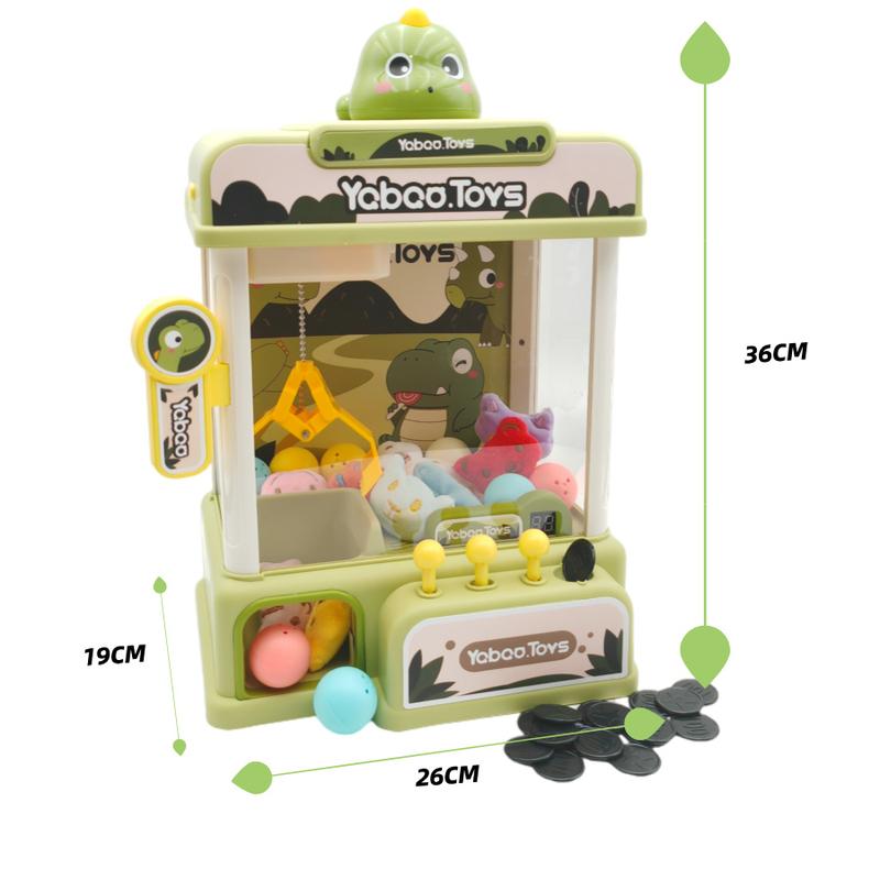 Claw Machine Arcade Game, Crane Machine, 3-Pole Dinosaur & Rabbit Cool Fun Mini Dispenser Vending Toys for Kids, Kids Play Sets, Pretend Play Set for Girls and Boys, cute dolls, Perfect Christmas, Birthday, Big Gift for Kids, Kids Play Sets