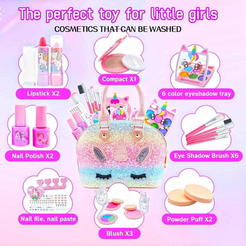 Kids Makeup Kit for Girl - Girl Toys, Little Girls Makeup Kit, Non-Toxic , Children Pretend Play Makeup Set Christmas gift