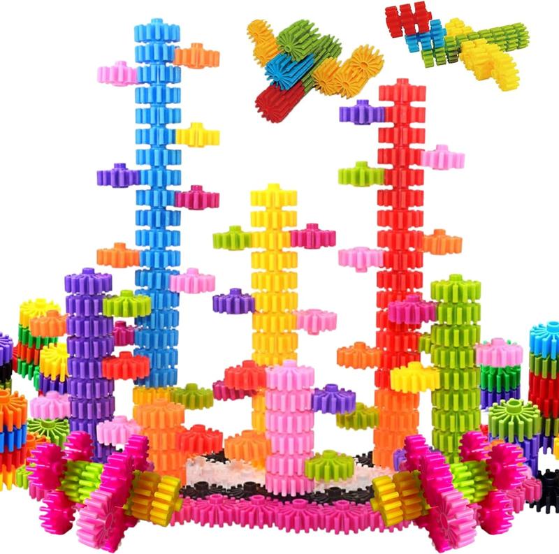 STEM Building Blocks Toys for Kids  Educational and Safe Gear Interlocking Construction Playset  Develop Creativity and Problem-Solving Skills