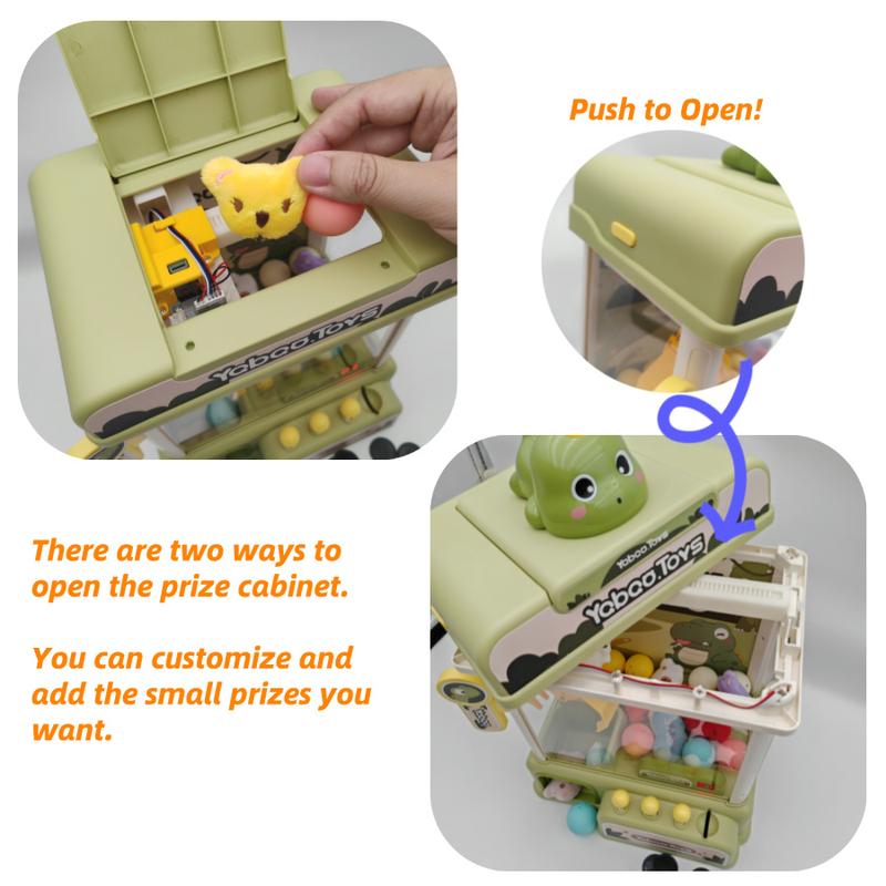 Claw Machine Arcade Game, Crane Machine, 3-Pole Dinosaur & Rabbit Cool Fun Mini Dispenser Vending Toys for Kids, Kids Play Sets, Pretend Play Set for Girls and Boys, cute dolls, Perfect Christmas, Birthday, Big Gift for Kids, Kids Play Sets