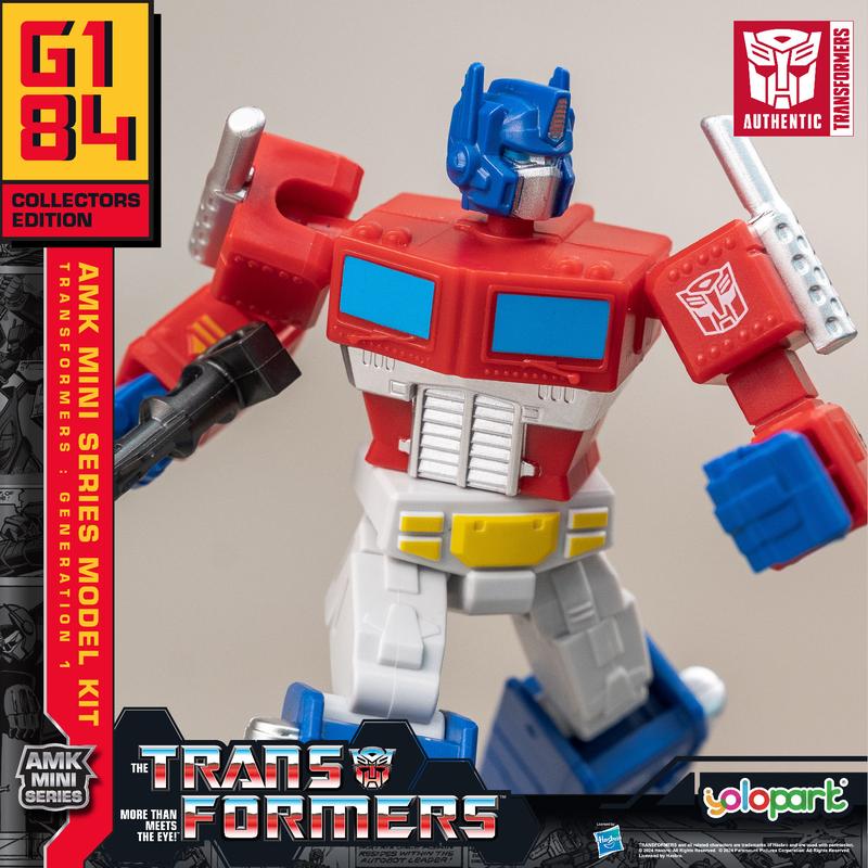 Transformers Toys: Generation 1 Series - Optimus Prime, Bumblebee, Grimlock, Megatron, Soundwave and Starscream- 4.72 Inch Pre-assembled Model Kit from the YOLOPARK AMK MINI Series