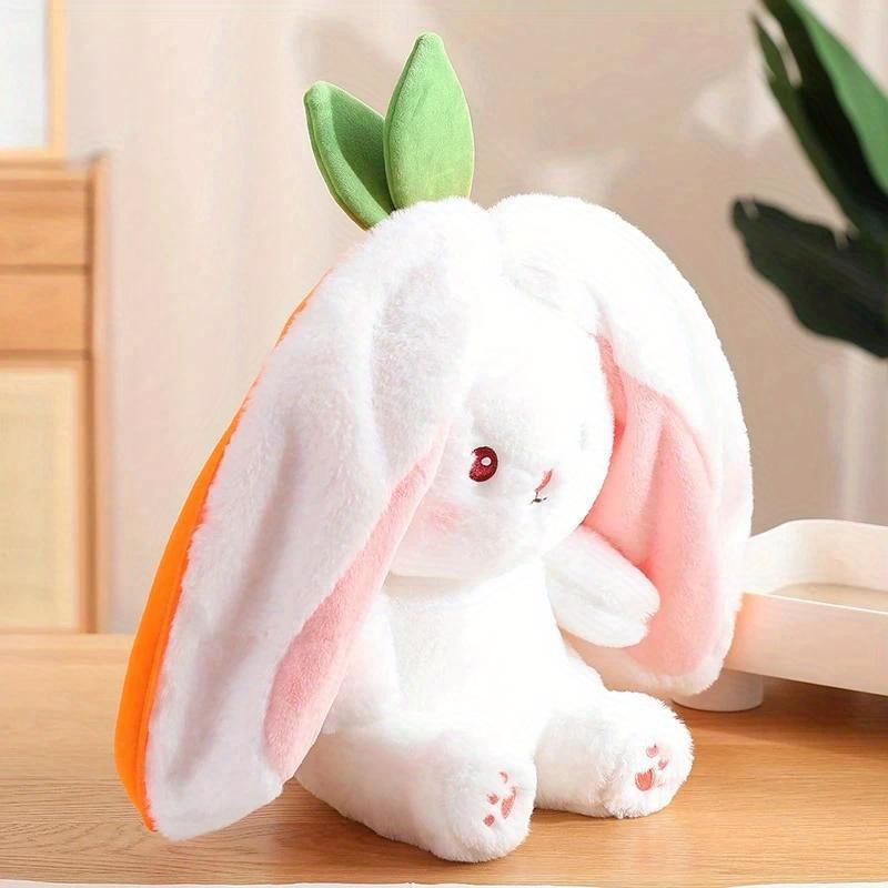 Easter Gift  Christmas gift  Strawberry Bunny  Radish Rabbit Small Bolster Pillow