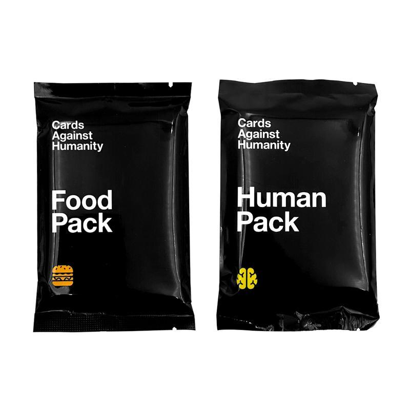 Food Pack Human Pack, 1 Bag Cards Against Humanity, Mini Expansion Pack, Funny Card Game for Festival Party Christmas Toy Gift