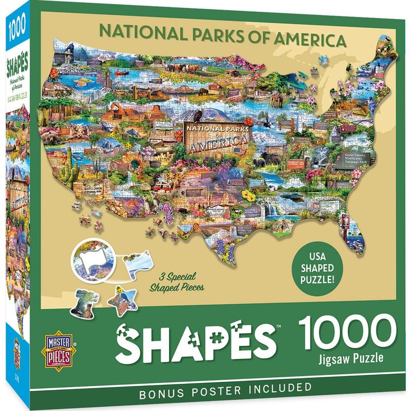 MasterPieces - National Parks of America 1000 Piece Shaped Jigsaw Puzzle