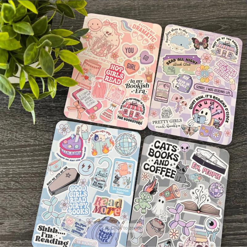 Scrapbook Sticker Kindle Inserts - Cardstock Inserts for Clear Case Covers | Oasis Covers | Paperwhite Accessory Skins | Decoration Gifts for Readers | Basic Reading Accessories | Paper Insert | Booktok | Book Lover