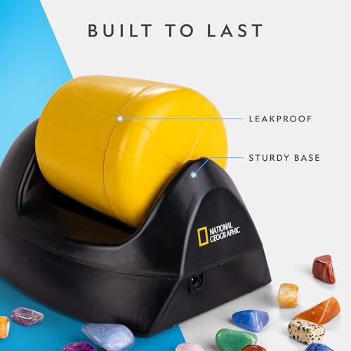 NATIONAL GEOGRAPHIC Starter Rock Tumbler Kit - Durable Leak-Proof Rock Polisher for Kids - Complete Rock Tumbling Kit