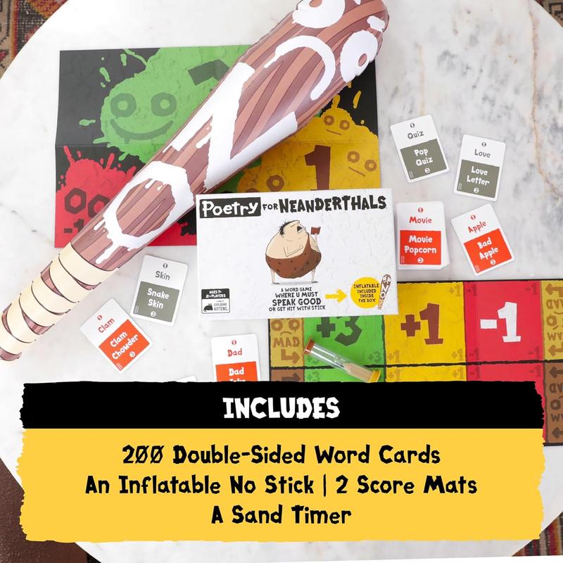 [XMAS DEAL TODAY] Exploding Kittens Presents Poetry for Neanderthals - Family Card Game, Competitive Word Guessing Family Games, Includes 200 cards