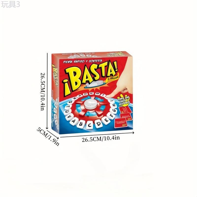 BASTA Fast-Paced Spanish Board Game - Standard Edition - 1pcs - Educational Word Game for Ages 14+ - Durable Plastic Construction - Ideal for Family Fun and Parties