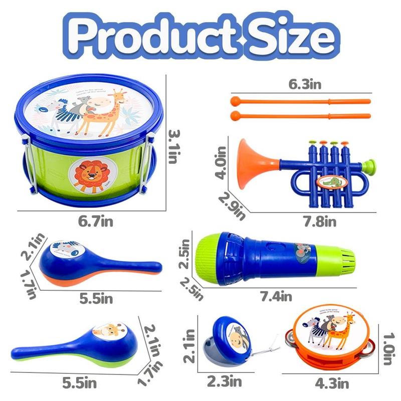 9 Pcs Instruments Toy for Kids, Musical Toys for Boys Girls, Birthday Christmas Gifts for Children