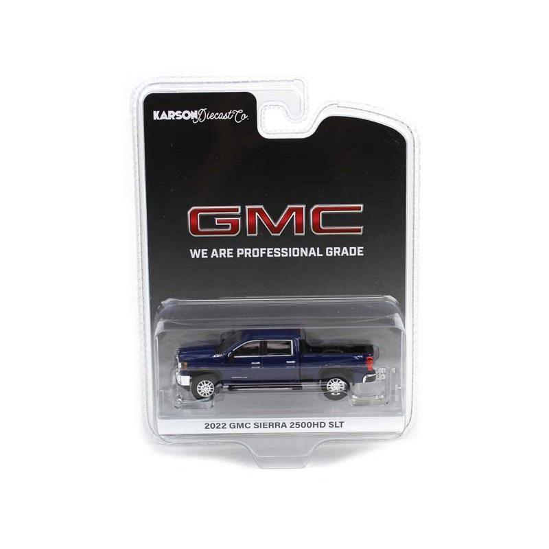 2022 GMC Sierra 2500HD SLT - Pacific Blue (Exclusive) Diecast 1:64 Scale Model - Karson Diecast Co. 51561B