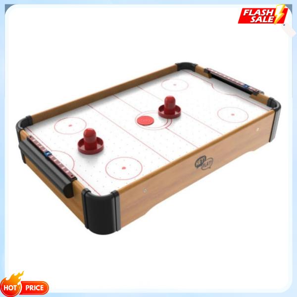 Air Hockey Table Mini Arcade Game - 22-Inch Tabletop Board Game for Girls and Boys, Battery-Operated, and Includes Puck and Paddles by Hey Play