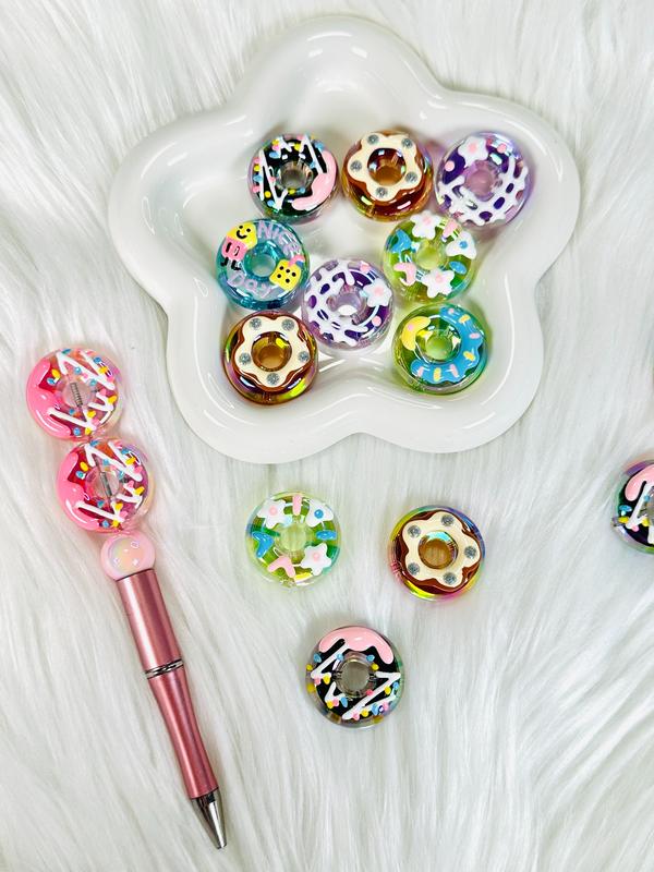 Hand Painting Donuts with straight Hole Beads-Random Color