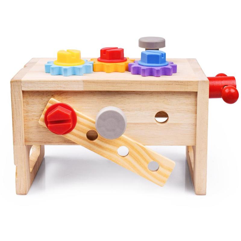 Wooden Tool Box Toy, Simulated Construction Worker Toy, Pretend Play Toy for Kids, Parent-child Interactive Game Props