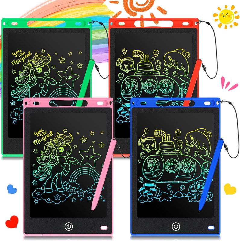 4 count LCD Writing Tablet for  8.5 Inch Doodle Board Drawing Tablet  Toys Gifts LCD Writing Board Electronic Erasable Reusable Writing Drawing Pad(Blue, Red, Green, Pink)