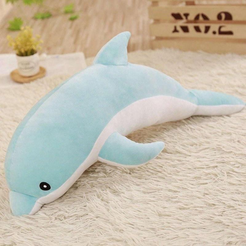 Cute Dolphin Shaped Plush Toy, 1 Count Soft Stuffed Animal Dolphin Pillow Doll, Cute Dolphin Plush Toy, Home Decor