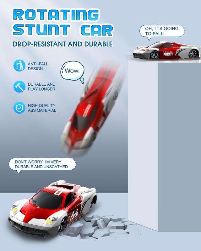 RC Wall Climbing Car Remote ControlStunt Car Rechargeable 4WD SimulationRacing Car  Glass,Smooth Ceiling And OtherFlat Surfaces A Classic MINl Suction RemoteControl Stunt Car Toy Gift For Boys And GirlsChristmas,Children's Birthday.