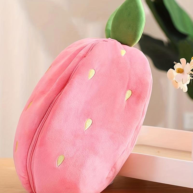 Easter Gift  Christmas gift  Strawberry Bunny  Radish Rabbit Small Bolster Pillow