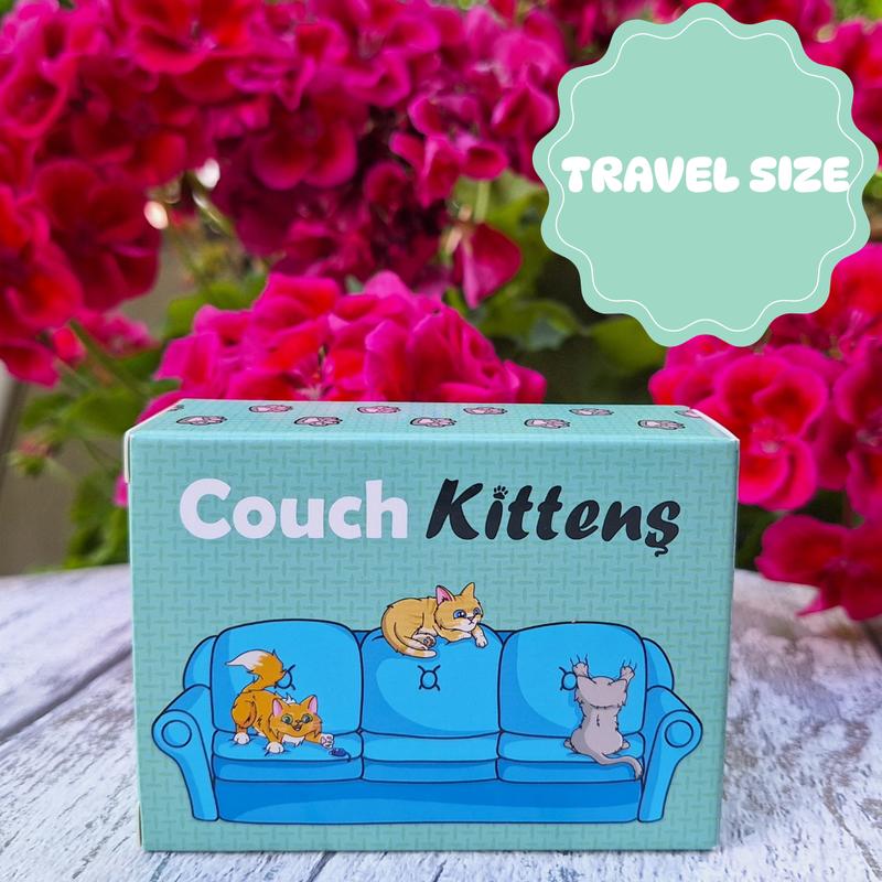 Couch Kittens Card Game- Quick and Easy 2 Player Game by The Dusty Top Hat - Perfect for Couples - Bonus Cards Included