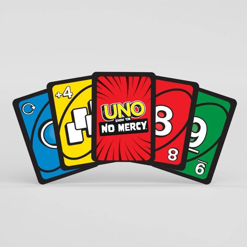 [HIGH QUALITY PRODUCTS] UNO NO MERCY – The Hottest Card Game - Special Edition With Interesting Reversal Rules, Making The Game Even More Dramatic And Surprising, Ideal Gift for Friends & Family, Set of UNO Cards in Diverse Colors,