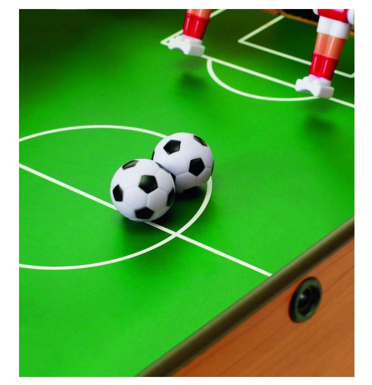 Tabletop Foosball Table- Portable Mini Table Football   Soccer Game Set with Two Balls and Score Keeper for Adults and Kids by Hey! Play!