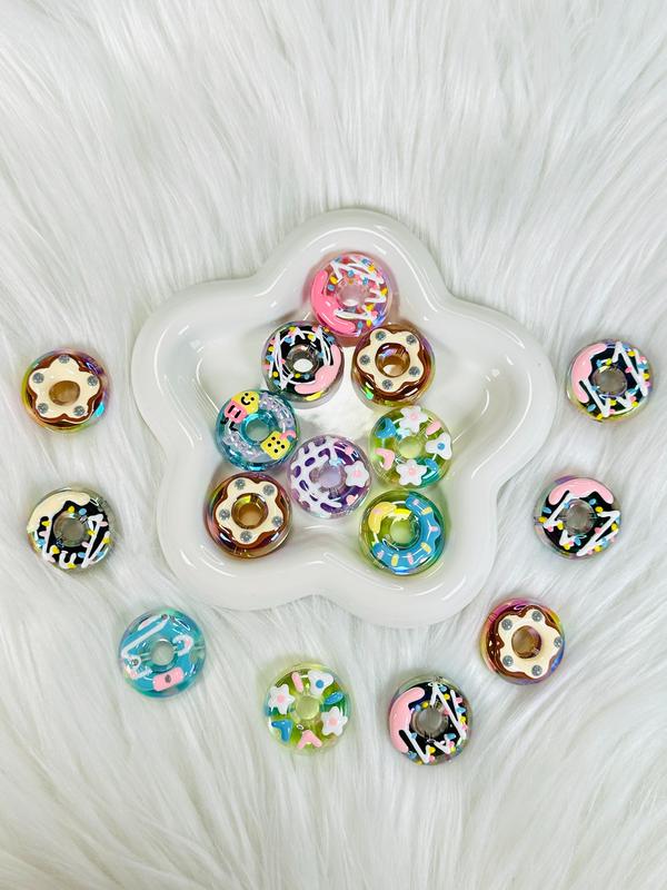 Hand Painting Donuts with straight Hole Beads-Random Color