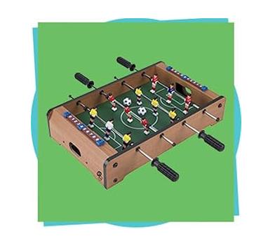 Tabletop Foosball Table- Portable Mini Table Football   Soccer Game Set with Two Balls and Score Keeper for Adults and Kids by Hey! Play!