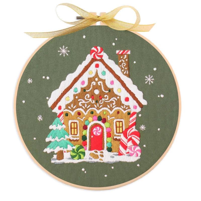 Christmas Embroidery Kit, Adult DIY Cross Stitch Kit, Embroidery Kit for Beginners, Adult Christmas Embroidery Beginners