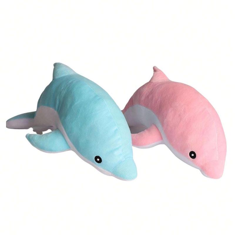 Cute Dolphin Shaped Plush Toy, 1 Count Soft Stuffed Animal Dolphin Pillow Doll, Cute Dolphin Plush Toy, Home Decor