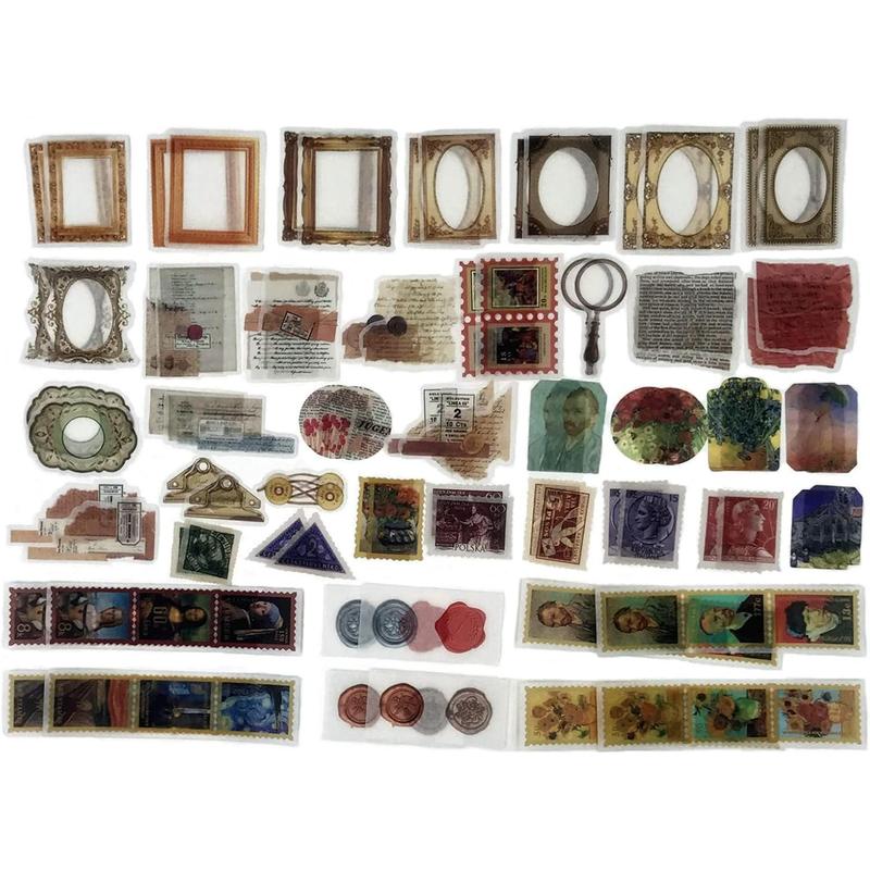 200 count Vintage Scrapbooking Supplies Kit for Journaling, Journals Junk Journal Planners Aesthetic Cottagecore Room Decor Wall Art Collage Album(Artistic)