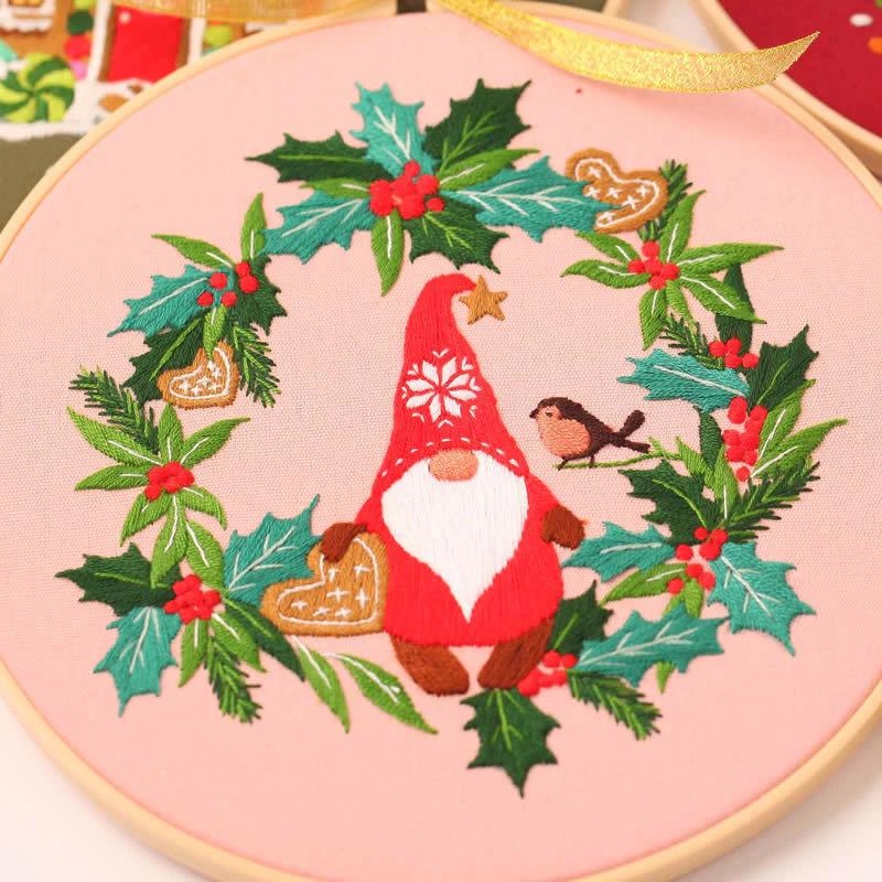 Christmas Embroidery Kit, Adult DIY Cross Stitch Kit, Embroidery Kit for Beginners, Adult Christmas Embroidery Beginners