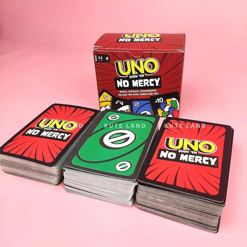 [HIGH QUALITY PRODUCTS] UNO NO MERCY – The Hottest Card Game - Special Edition With Interesting Reversal Rules, Making The Game Even More Dramatic And Surprising, Ideal Gift for Friends & Family, Set of UNO Cards in Diverse Colors,