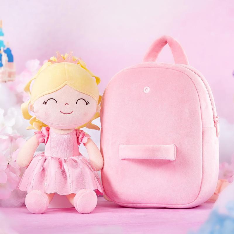 (Live Only)Gloveleya 9-inch Manor Princess Dolls Toy Back Pack