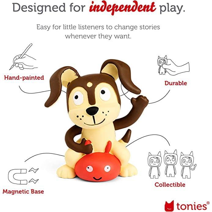 Tonies Playtime Puppy with Playtime Songs, Audio Play Figurine for Portable Speaker, Small, Multicolor, Plastic