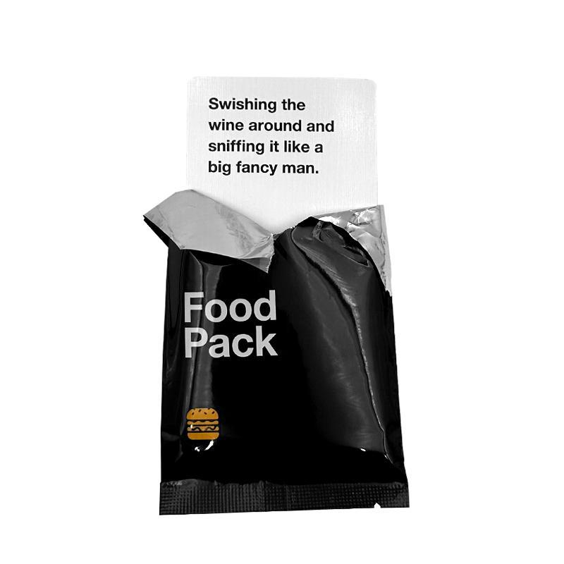 Food Pack Human Pack, 1 Bag Cards Against Humanity, Mini Expansion Pack, Funny Card Game for Festival Party Christmas Toy Gift