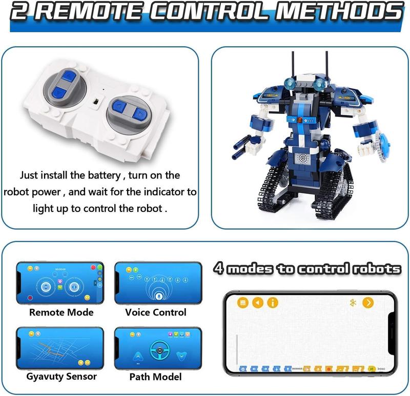 Robot Building Kit for Kids 6-12, Remote & APP Control Robot Build A Robot Toys for Kids 8-12, Robotics Kit Stem Projects for Kids Ages 8-12, Gifts for 8 9 10 11 12 year old boys girls, 405 count