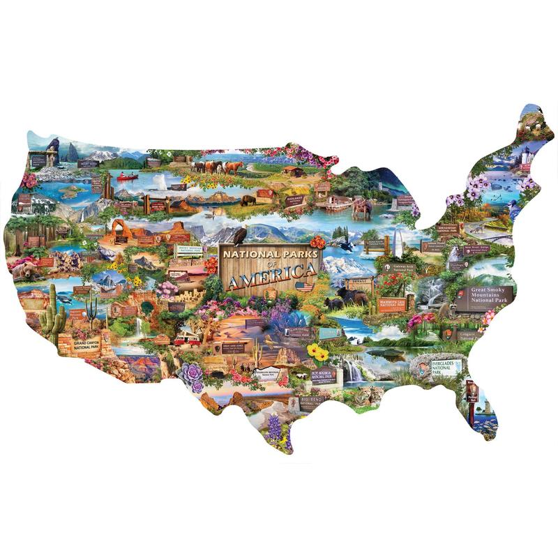 MasterPieces - National Parks of America 1000 Piece Shaped Jigsaw Puzzle