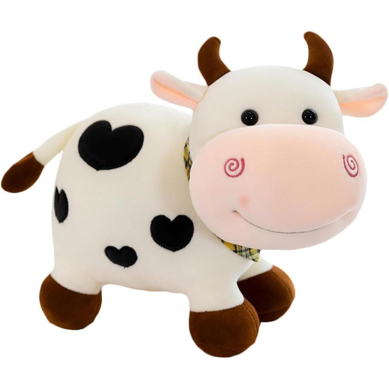 9.84 Inch Cow Plush Toy Cute Small Cow Plush Toy Kids Gift, Toy Gift for Boys Girls