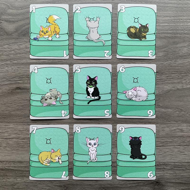 Couch Kittens Card Game- Quick and Easy 2 Player Game by The Dusty Top Hat - Perfect for Couples - Bonus Cards Included