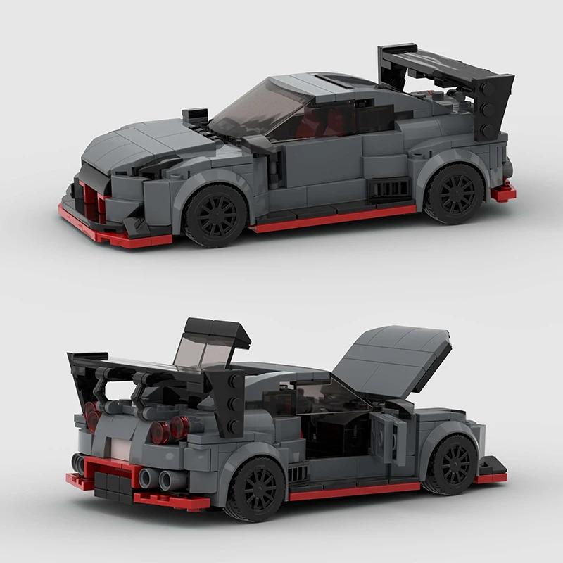 MOC F1 City Speed Champion Sports Racing Car Building Blocks Brick R34 RX-7 Vehicle Supercar Fast & Furious MK4 Supra Kids Toys gift